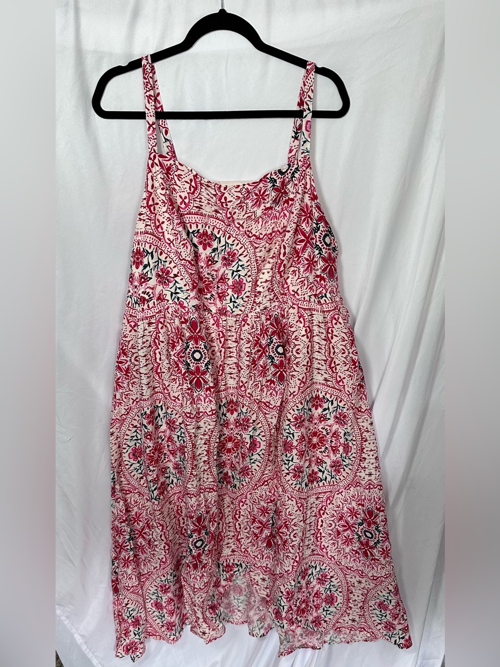 Torrid Tea Length Challis Square Neck Dress